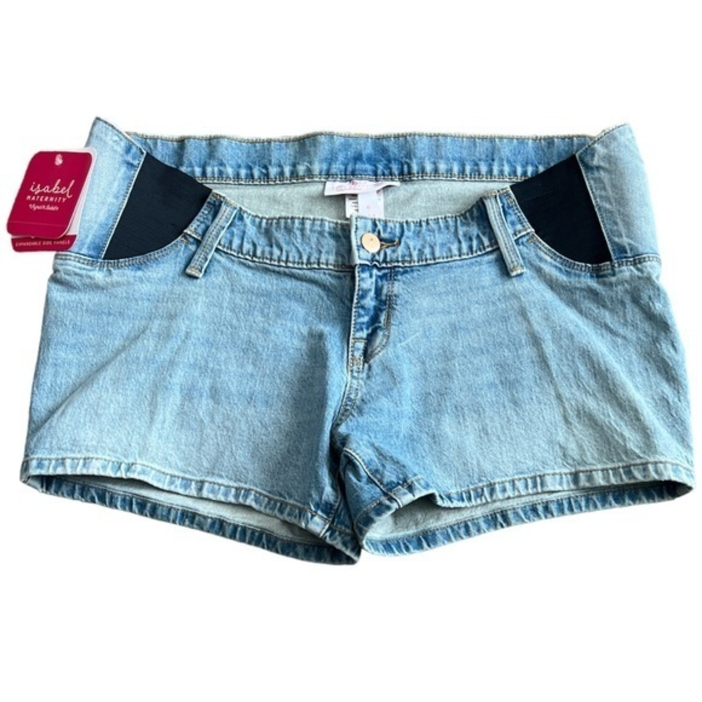 Isabel Maternity by Ingrid & Isabel Under Belly Midi Maternity Jean Shorts Sz. 6
